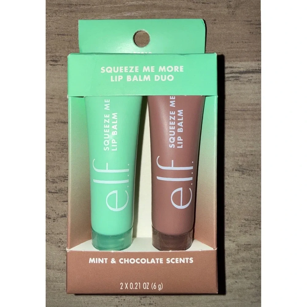 e.l.f. Squeeze Me More Lip Balm Duo Mint & Chocolate Lip Gloss Set NEW